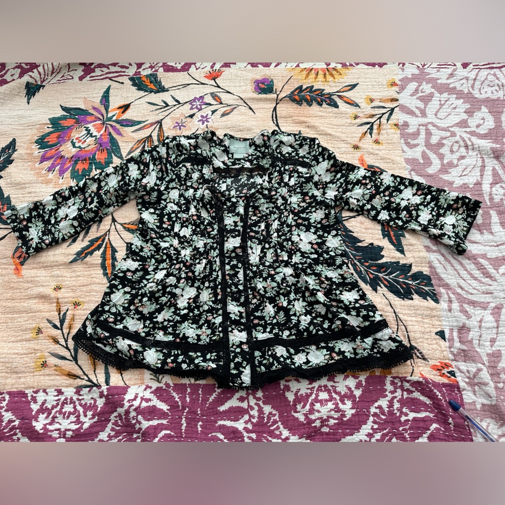 Anthropologie Maeve floral blouse 0